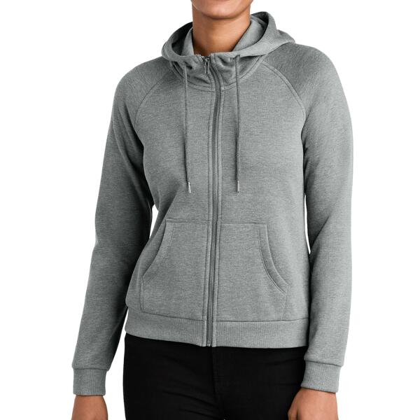 Women's Organic CVC Fleece Full Zip Hoodie Thumbnail