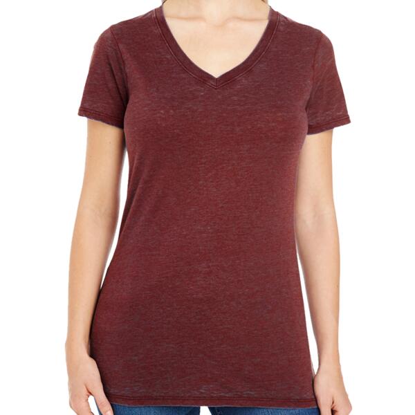 Women's Cross Dye V-Neck T-Shirt Thumbnail