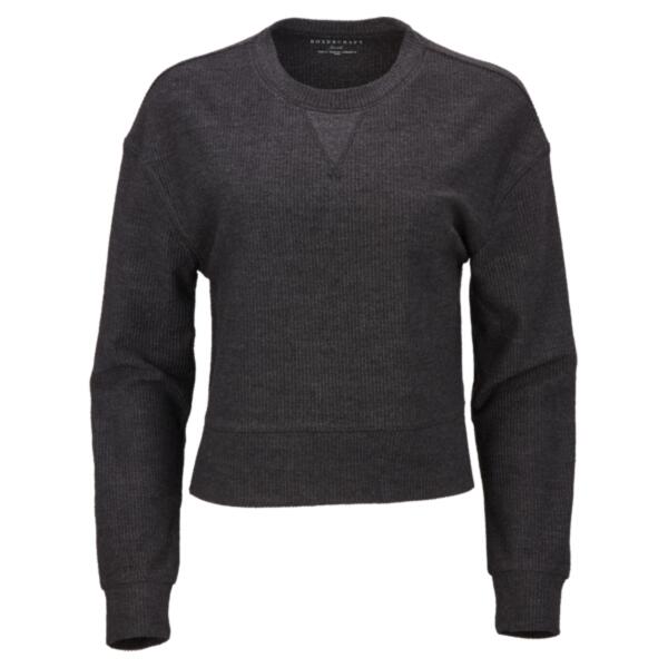 Women's Ribbed Knit Cropped Boxy Crew Thumbnail