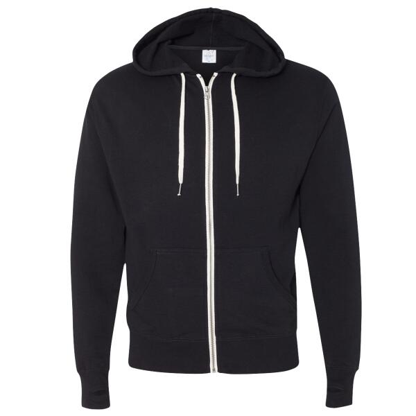 Unisex Heathered French Terry Full-Zip Hooded Sweatshirt Thumbnail
