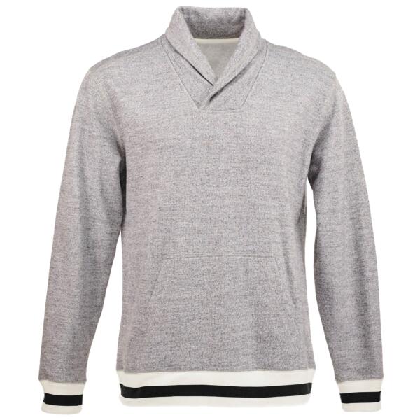Men's Peppered Fleece Shawl Collar Sweatshirt Thumbnail