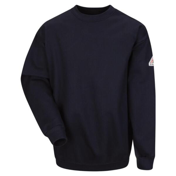 Pullover Crewneck Sweatshirt - Cotton/Spandex Blend - Tall Sizes Thumbnail