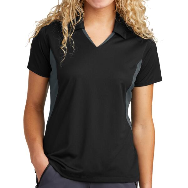 Women's Side Blocked Micropique Sport Wick ® Polo Thumbnail
